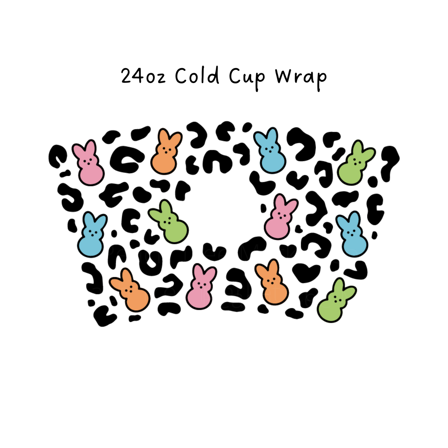 Leopard Peeps 24 OZ Cold Cup Wrap