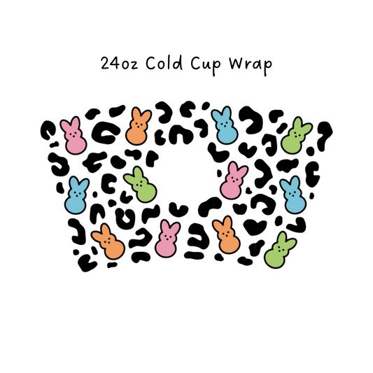 Leopard Peeps 24 OZ Cold Cup Wrap