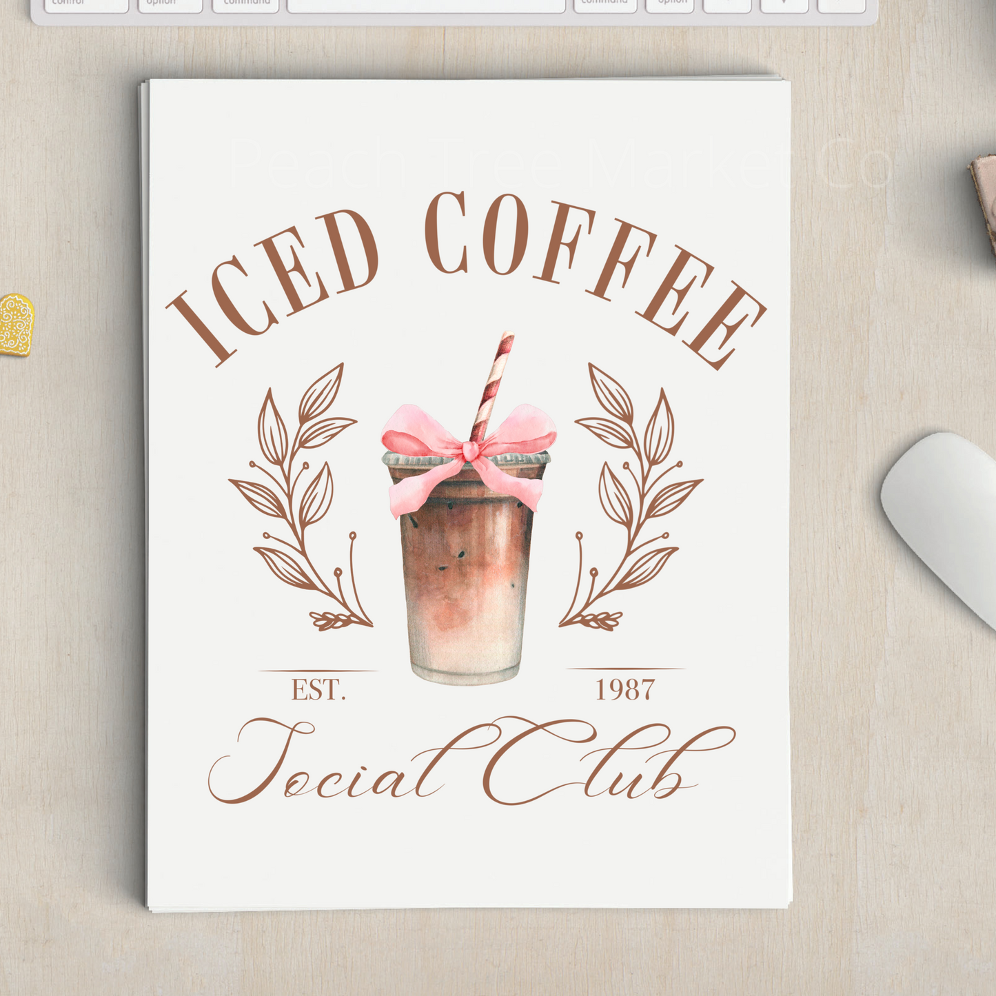 Iced Coffee Sublimation Transfer
