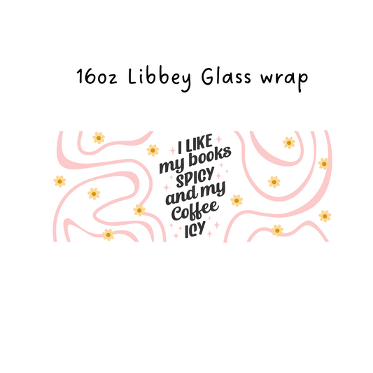 Books Spicy 16 Oz Libbey Beer Glass Wrap