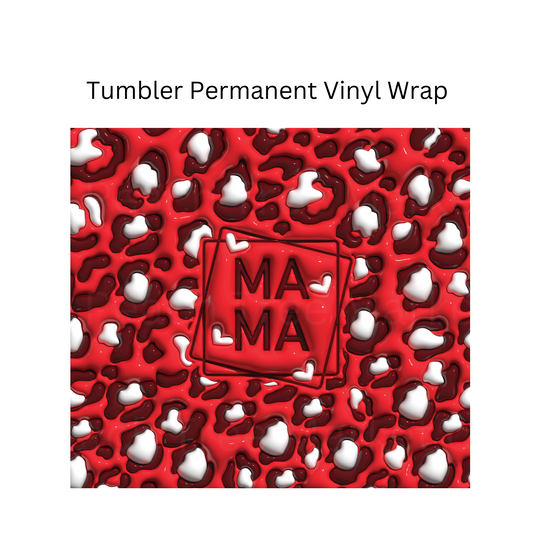 Mama Leopard 3D Puff Permanent Vinyl Wrap