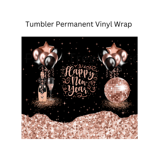 Happy New Year Permanent Vinyl Wrap