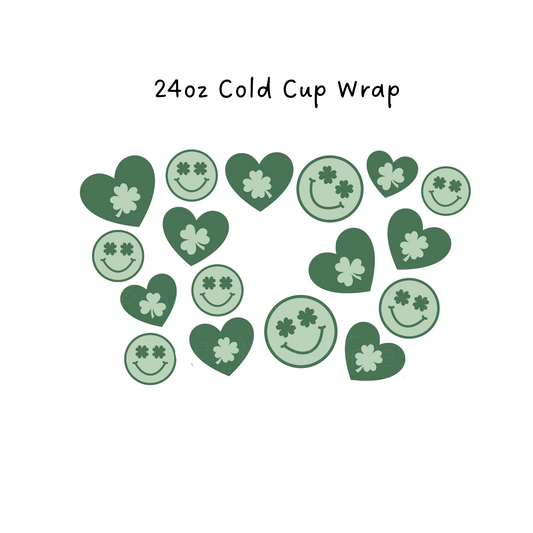 Lucky Hearts 24 OZ Cold Cup Wrap