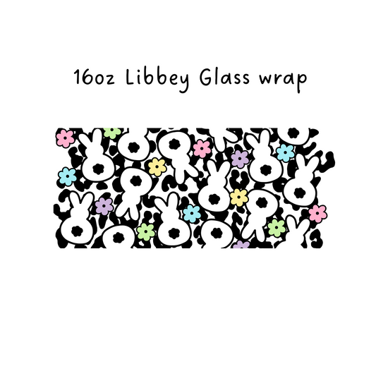 Leopard Bunny 16 Oz Libbey Beer Glass Wrap