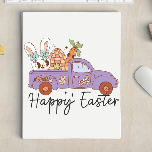 Happy Easter Truck Sublimation Transfer