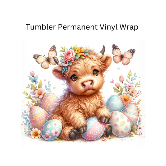 Easter Cow Permanent Vinyl Wrap