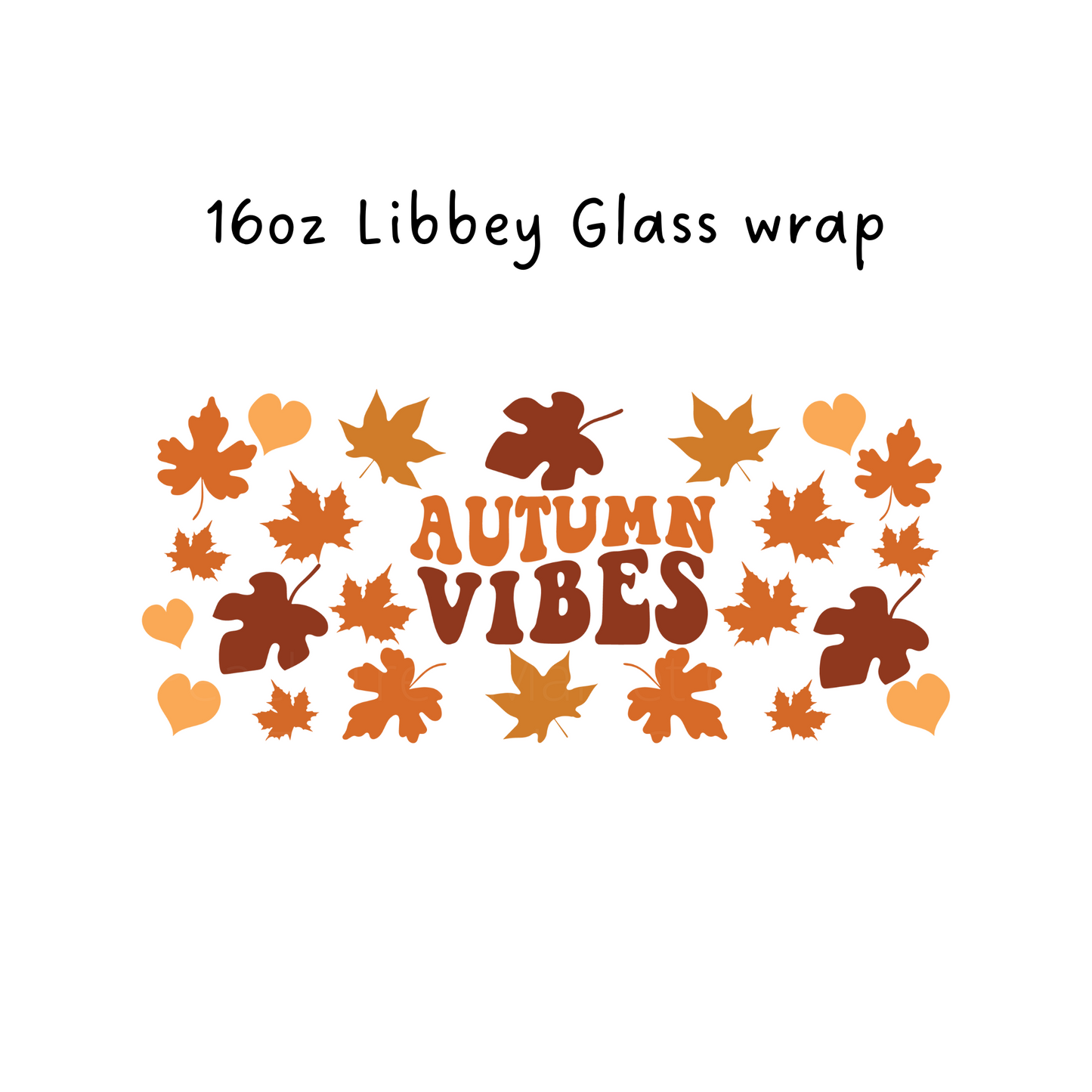 Autumn Vibes 16 Oz Libbey Beer Glass Wrap