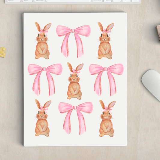 Bunny and Bows Sublimation Transfer