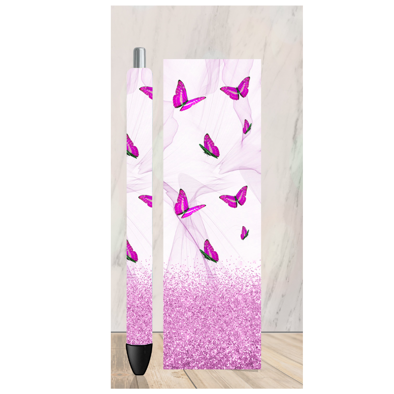 Butterfly Pink Pen Wrap
