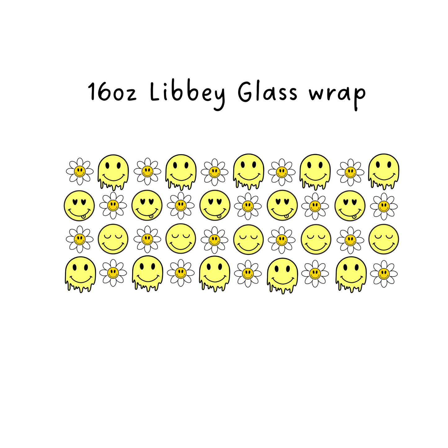 Dripping Smiley  16 Oz Libbey Beer Glass Wrap