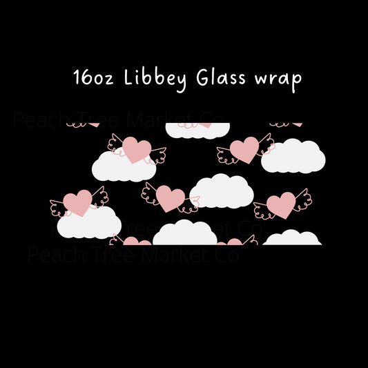 Cloud Love Wings 16 Oz Libbey Beer Glass Wrap