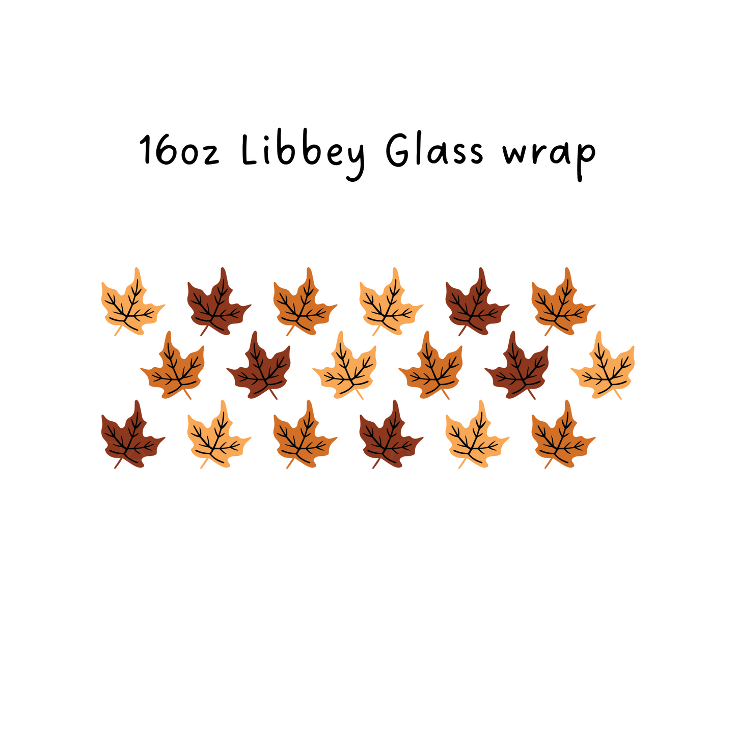 Leaves 16 Oz Libbey Beer Glass Wrap