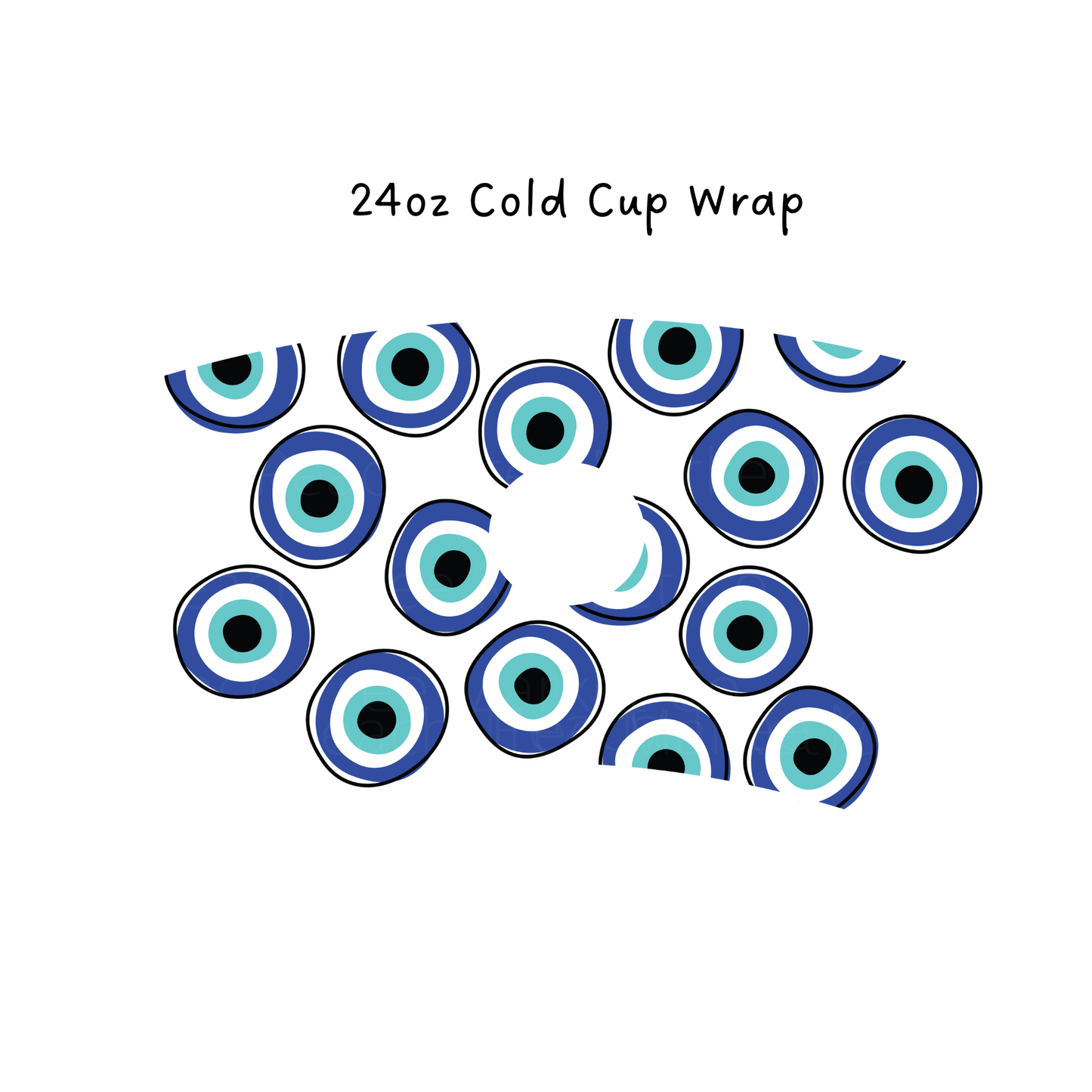 Evil Eye 24 OZ Cold Cup Wrap