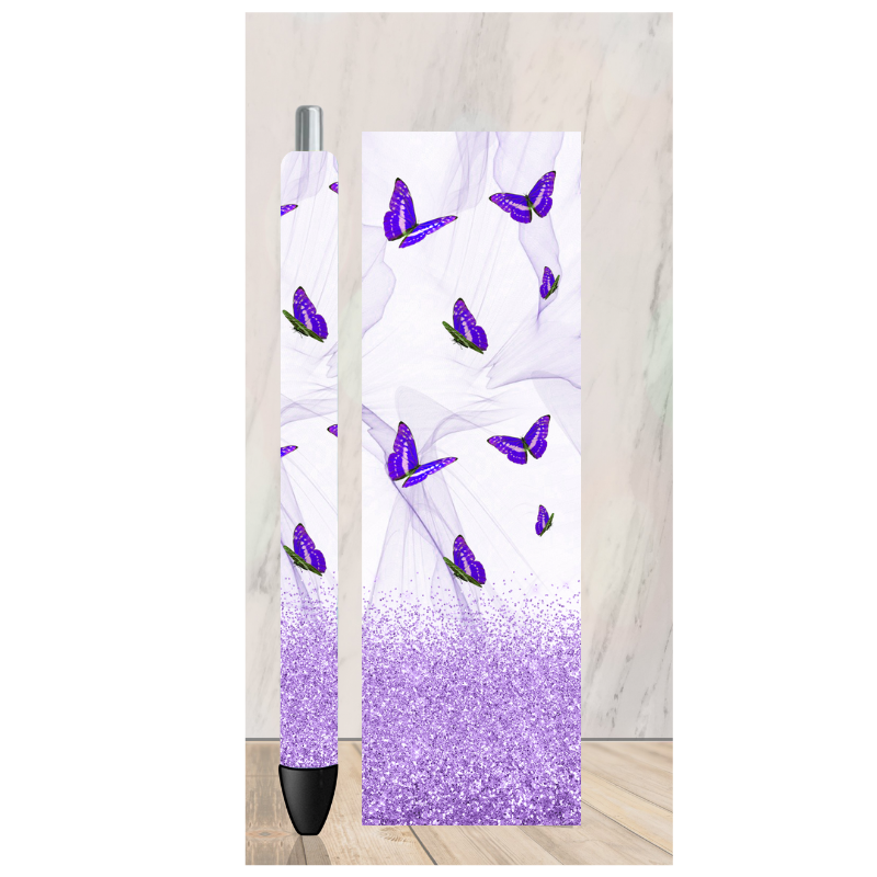 Butterfly Purple Pen Wrap