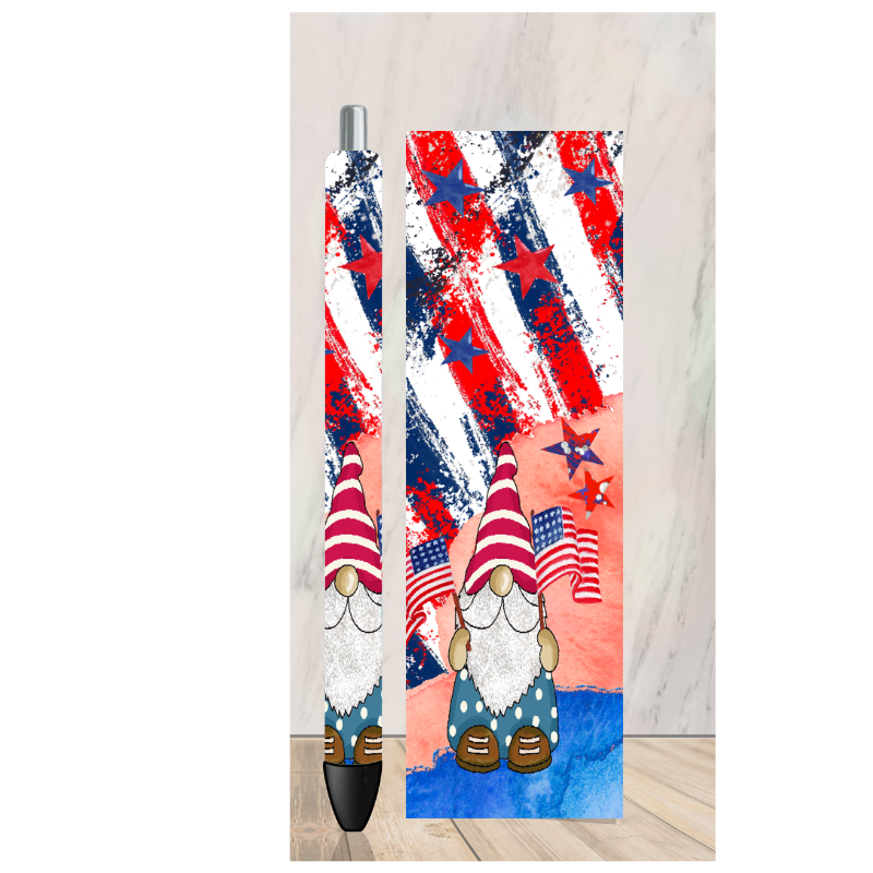 Patriotic Gnome 4 Pen Wrap