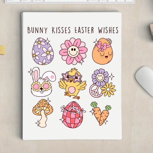 Bunny Kisses Easter Wishes Sublimation Transfer