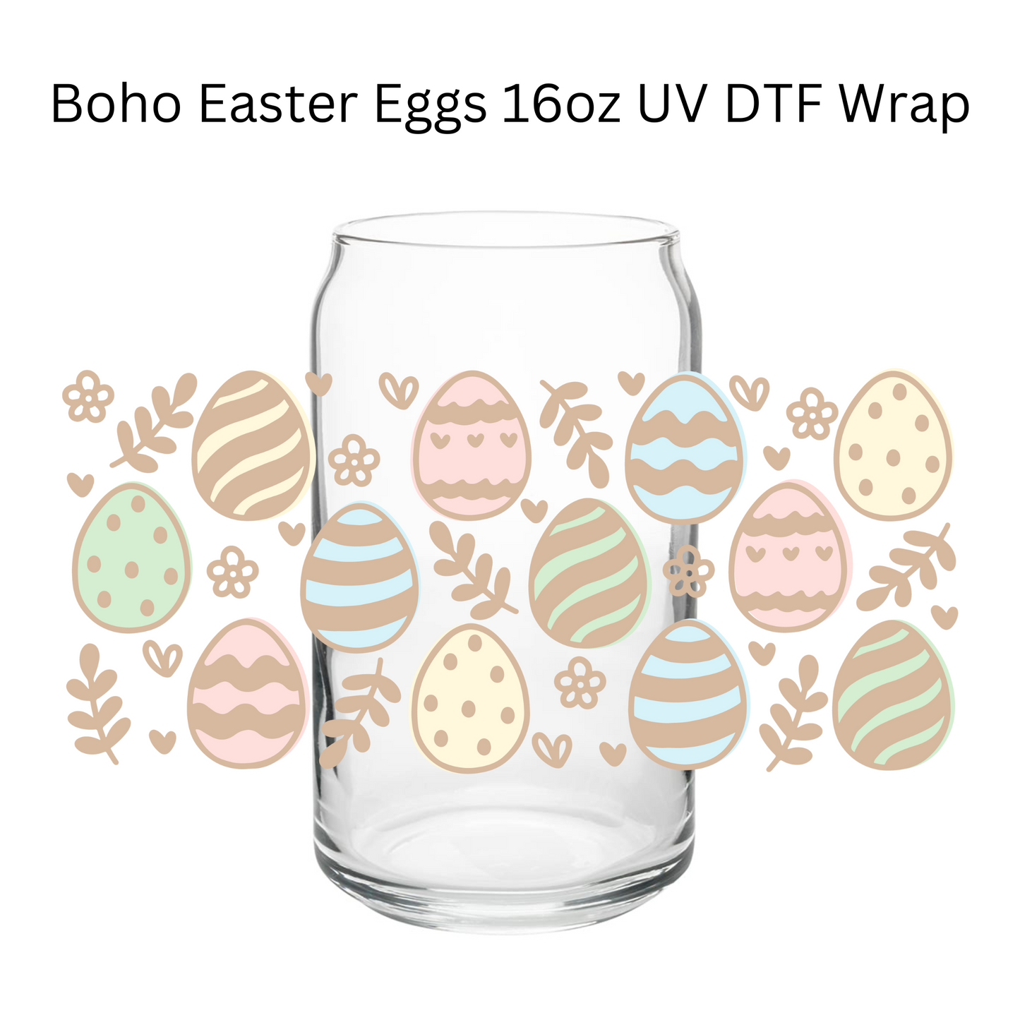 Boho Easter Eggs UV DTF Wrap