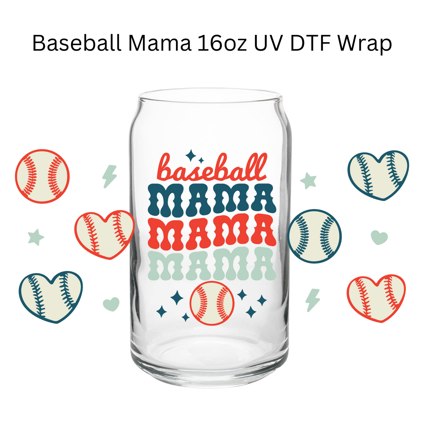 Baseball Mama UV DTF Wrap