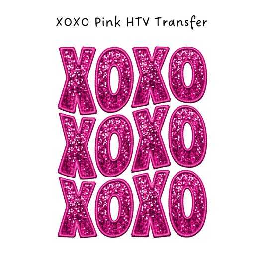 XOXO Pink  HTV Transfer