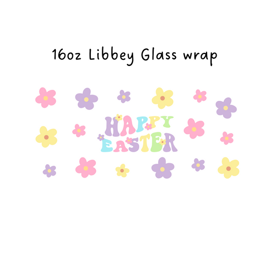 Happy Easter 16 Oz Libbey Beer Glass Wrap
