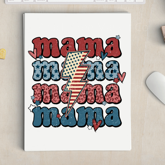 Mama 4th of July Sublimation Transfer