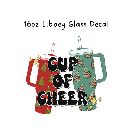 Cup Of Cheer Cold Cup or Beer Glass Decal