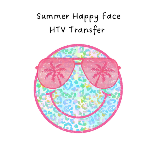 Summer Happy Face HTV Transfer