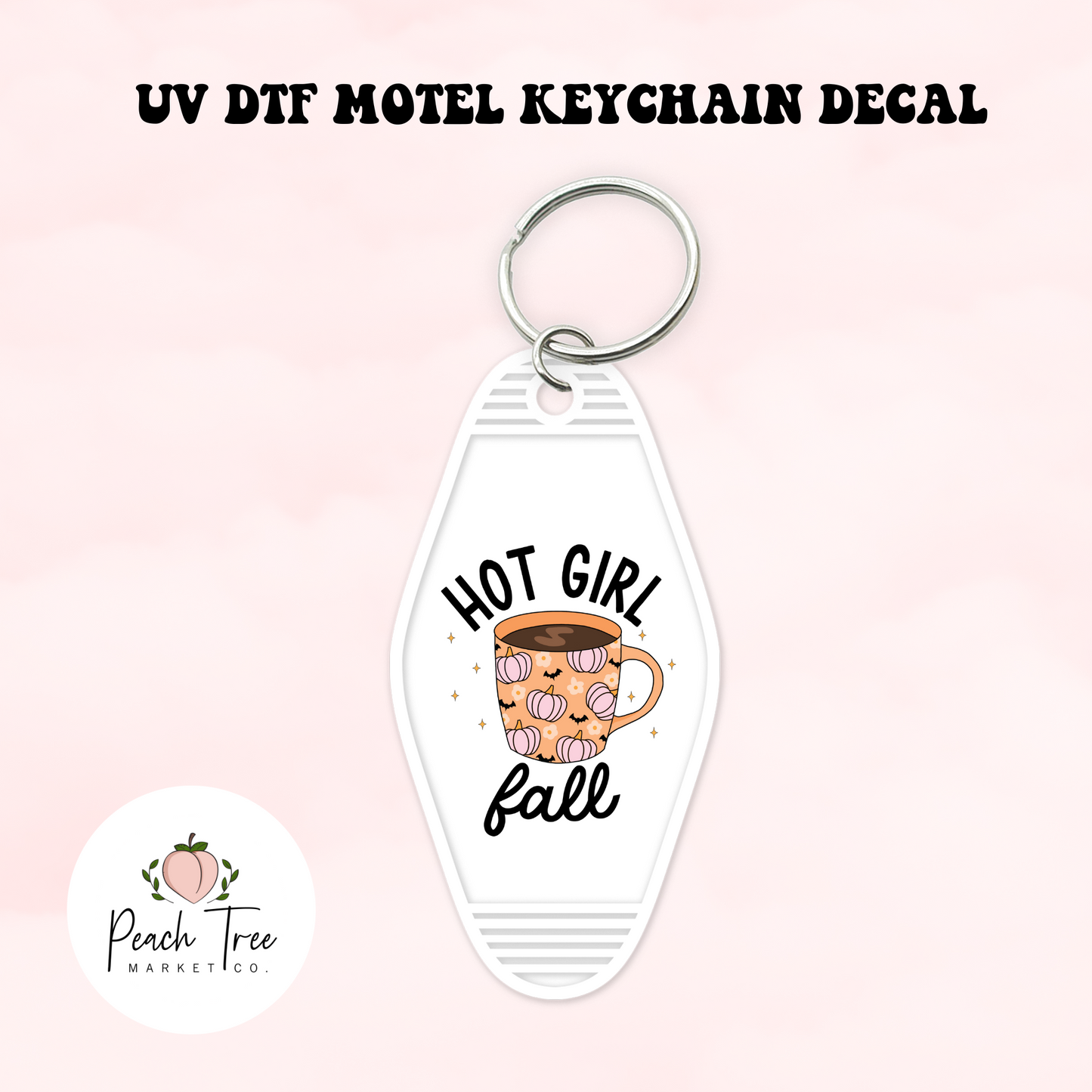Hot Girl Fall UV DTF Motel Keychain Decal