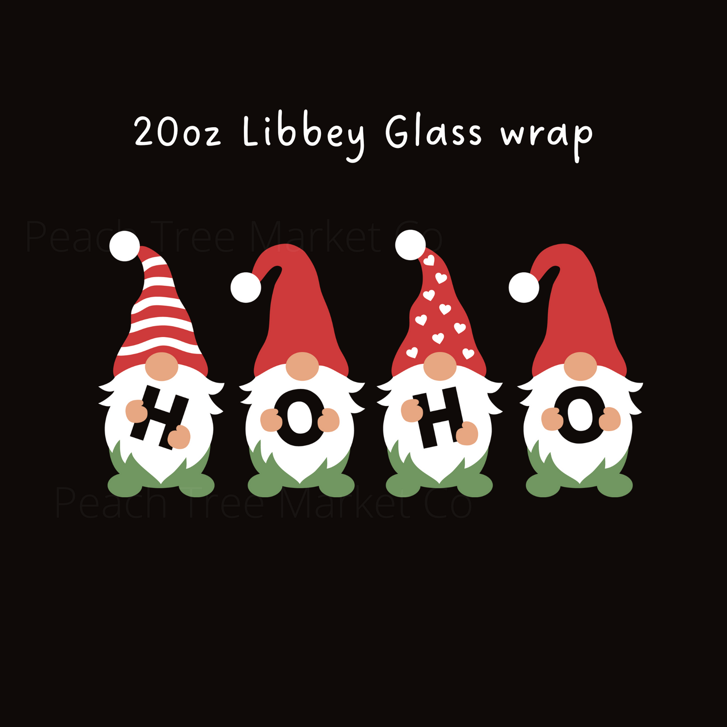 Ho Ho Ho Gnomes 20oz Libbey Beer Glass Wrap