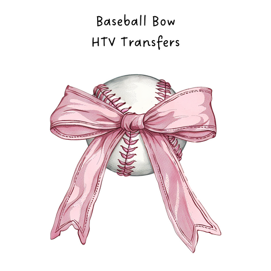 Baseball bow HTV Transfer