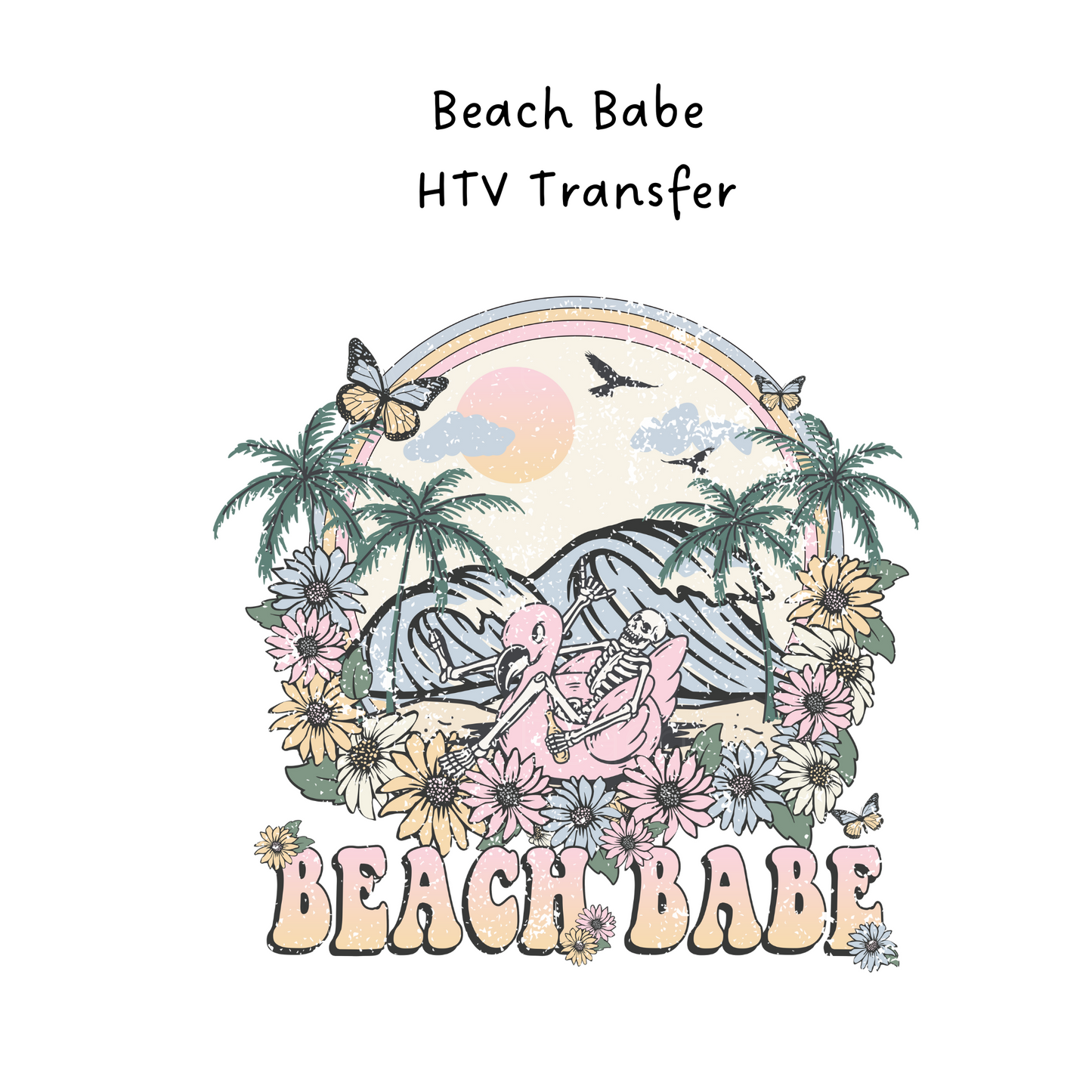 Beach Babe HTV Transfer