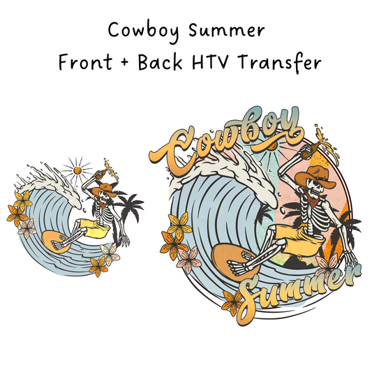 Cowboy Summer Front + Back HTV Transfer