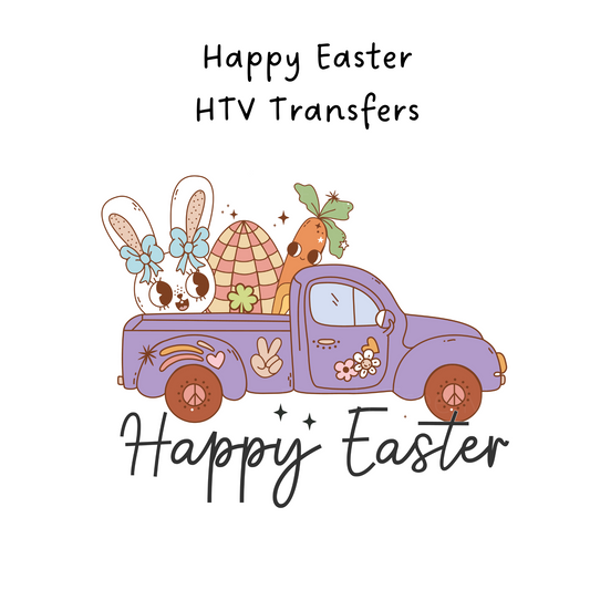 Happy Easter Truck  HTV Transfer