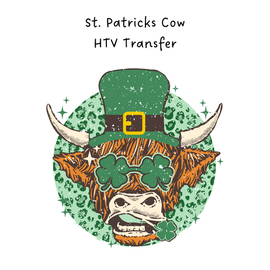 St.Patrick Cow HTV Transfer