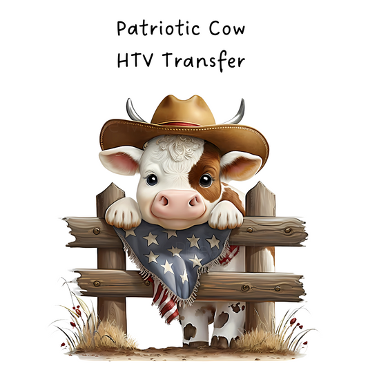 Patriotic Cow HTV Transfer