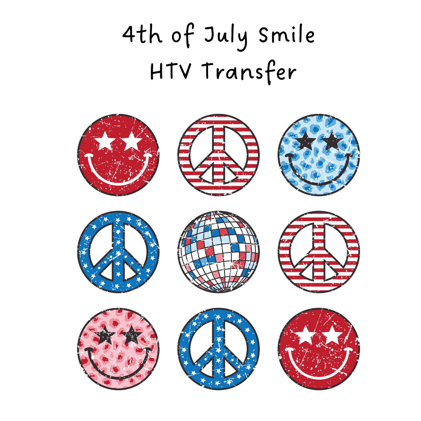 4th Of July Smile HTV Transfer