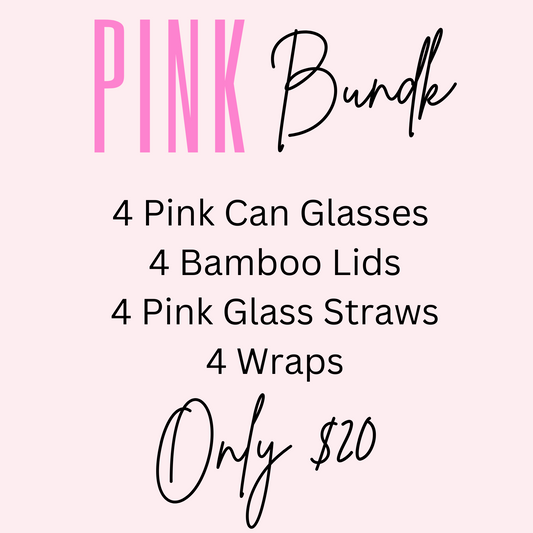 Pink Bundle 16oz Beer Glasses $20