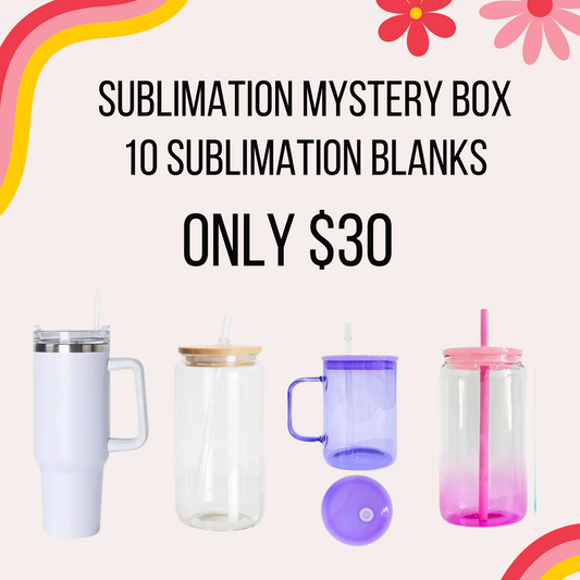 $30 Sublimation Blank Box - 10 Items!