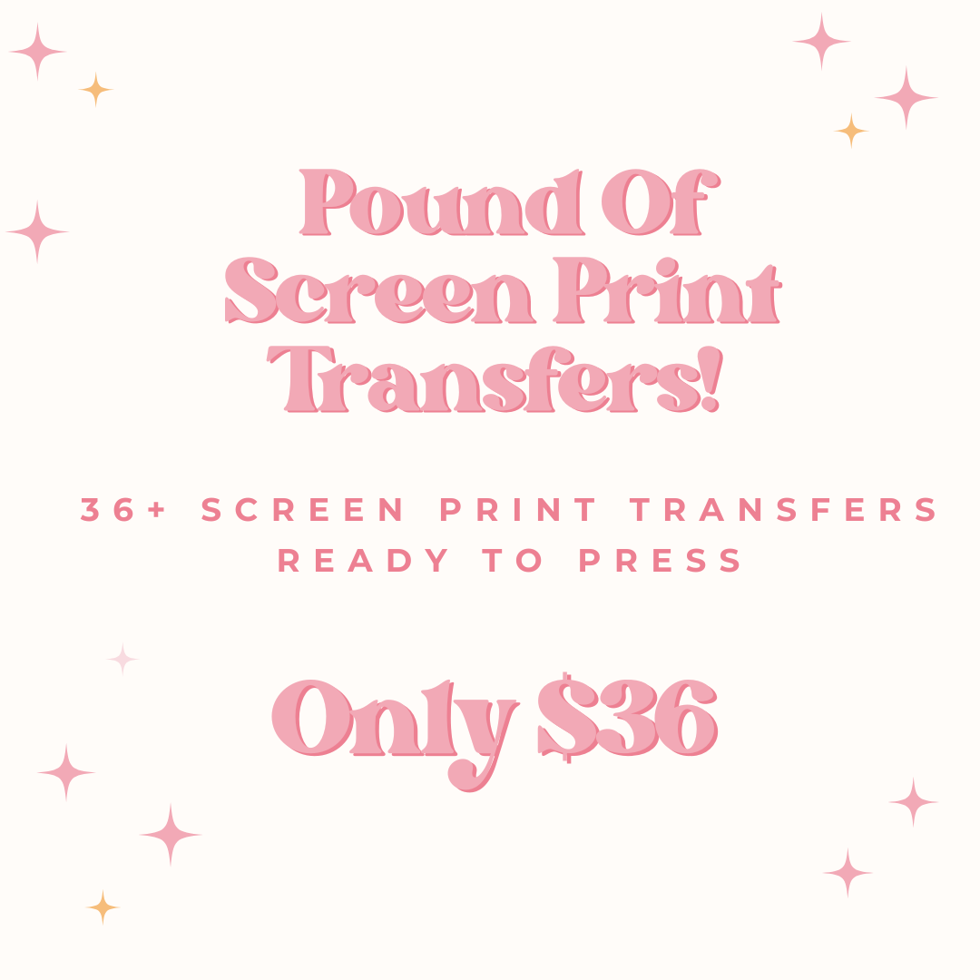 Pound Of Screen Print Transfers $36