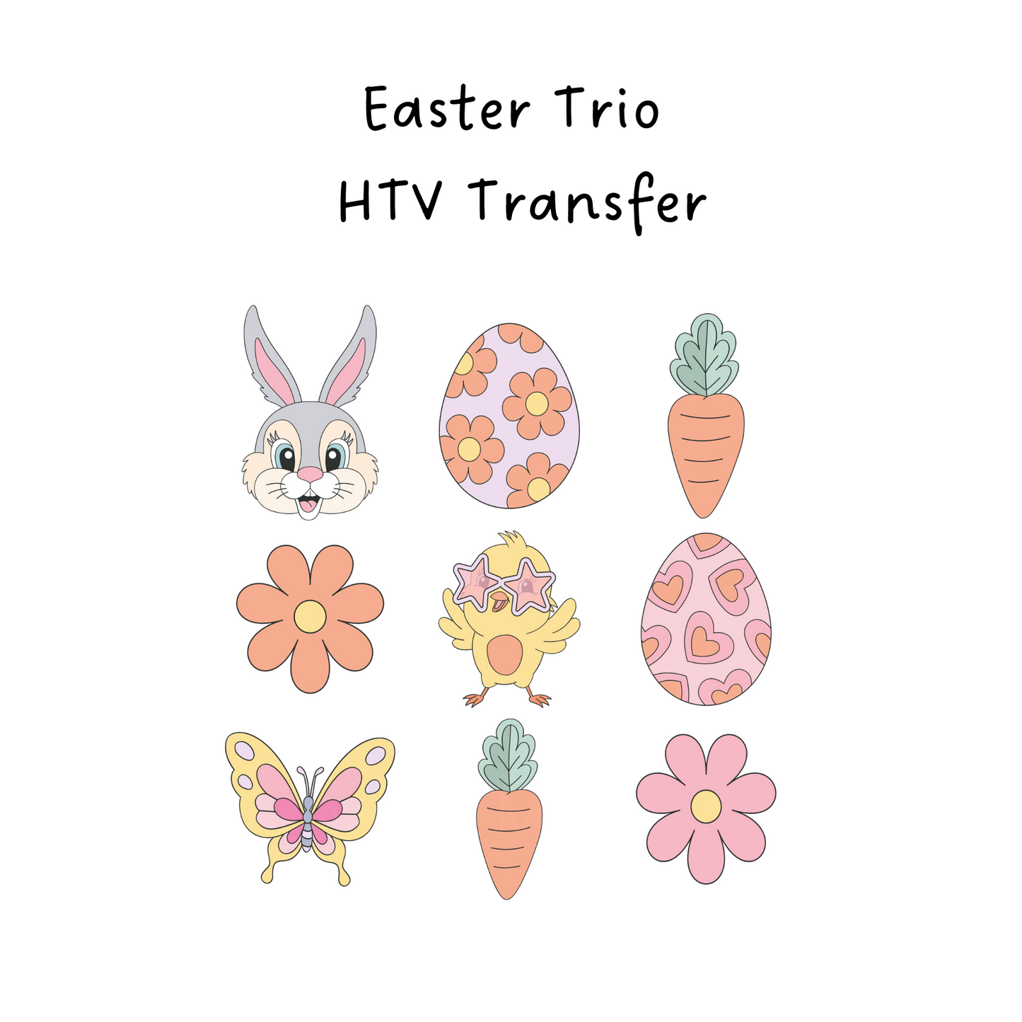 Easter Trio HTV Transfer