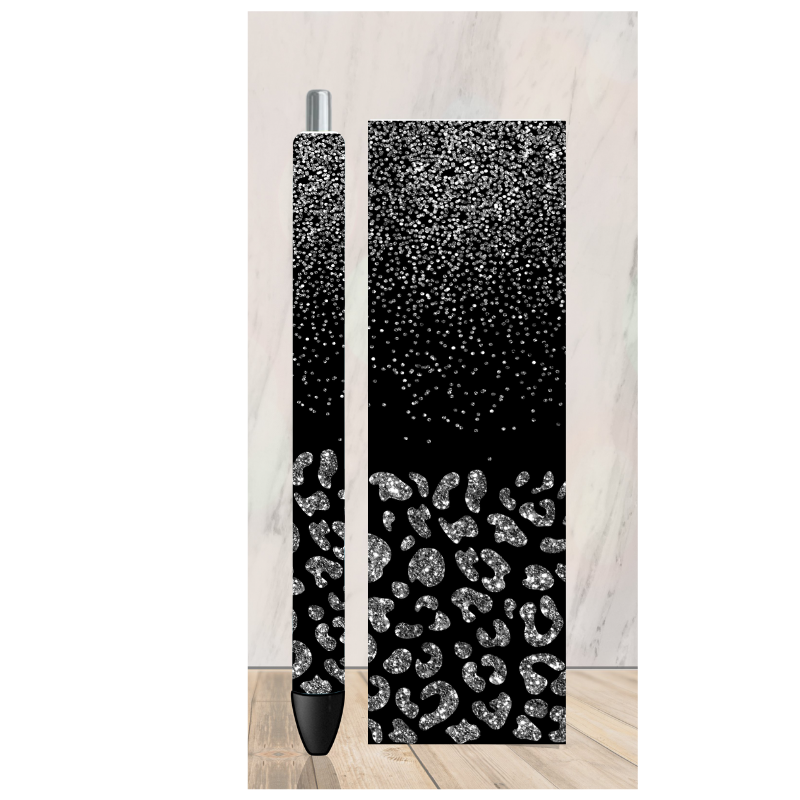 Black Glitter 2 Pen Wrap