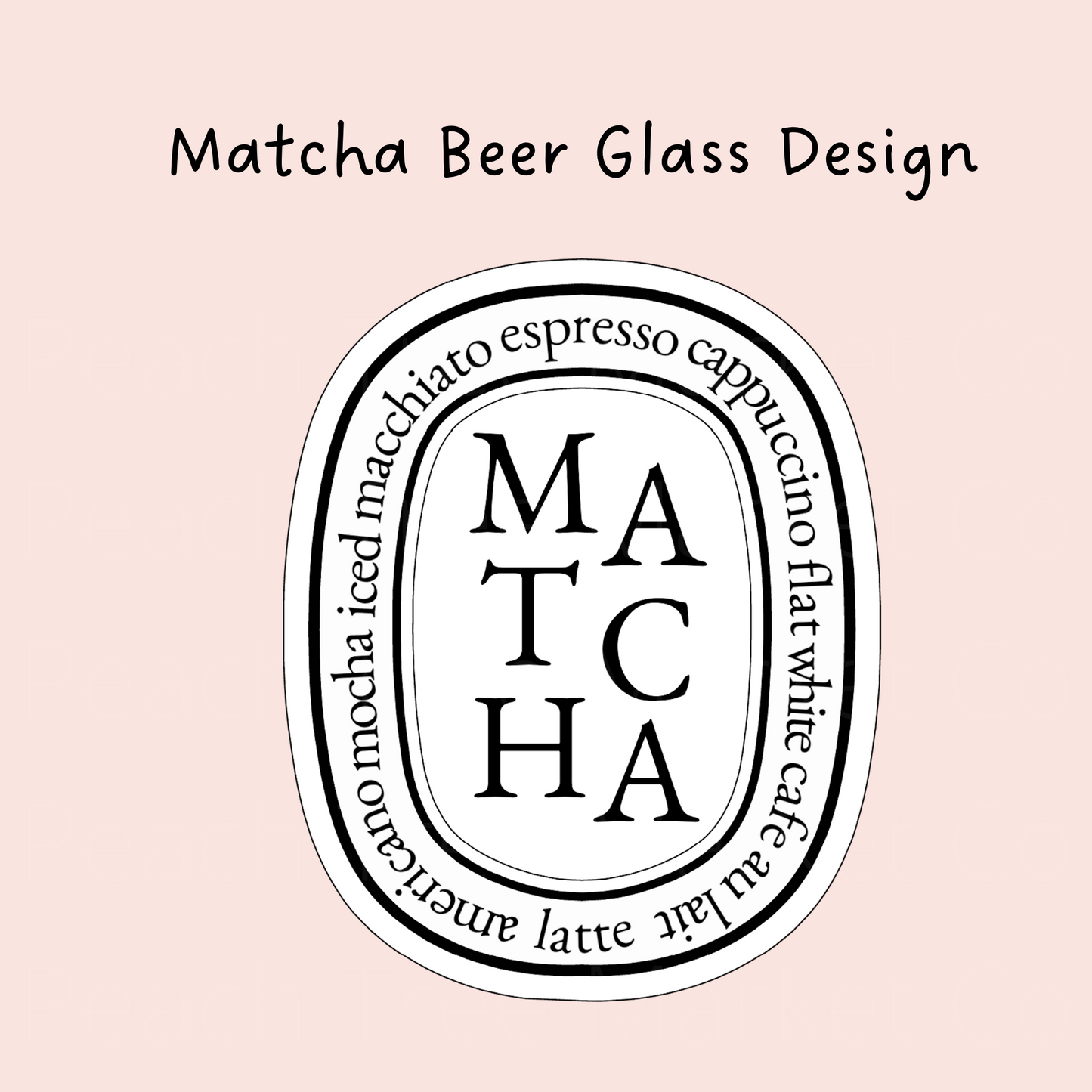 Matcha 16 Oz Libbey Beer Glass Wrap