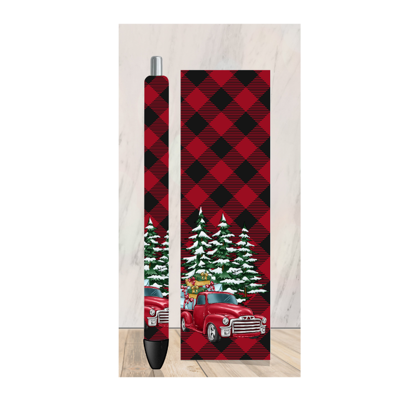 Christmas Plaid Pen Wrap
