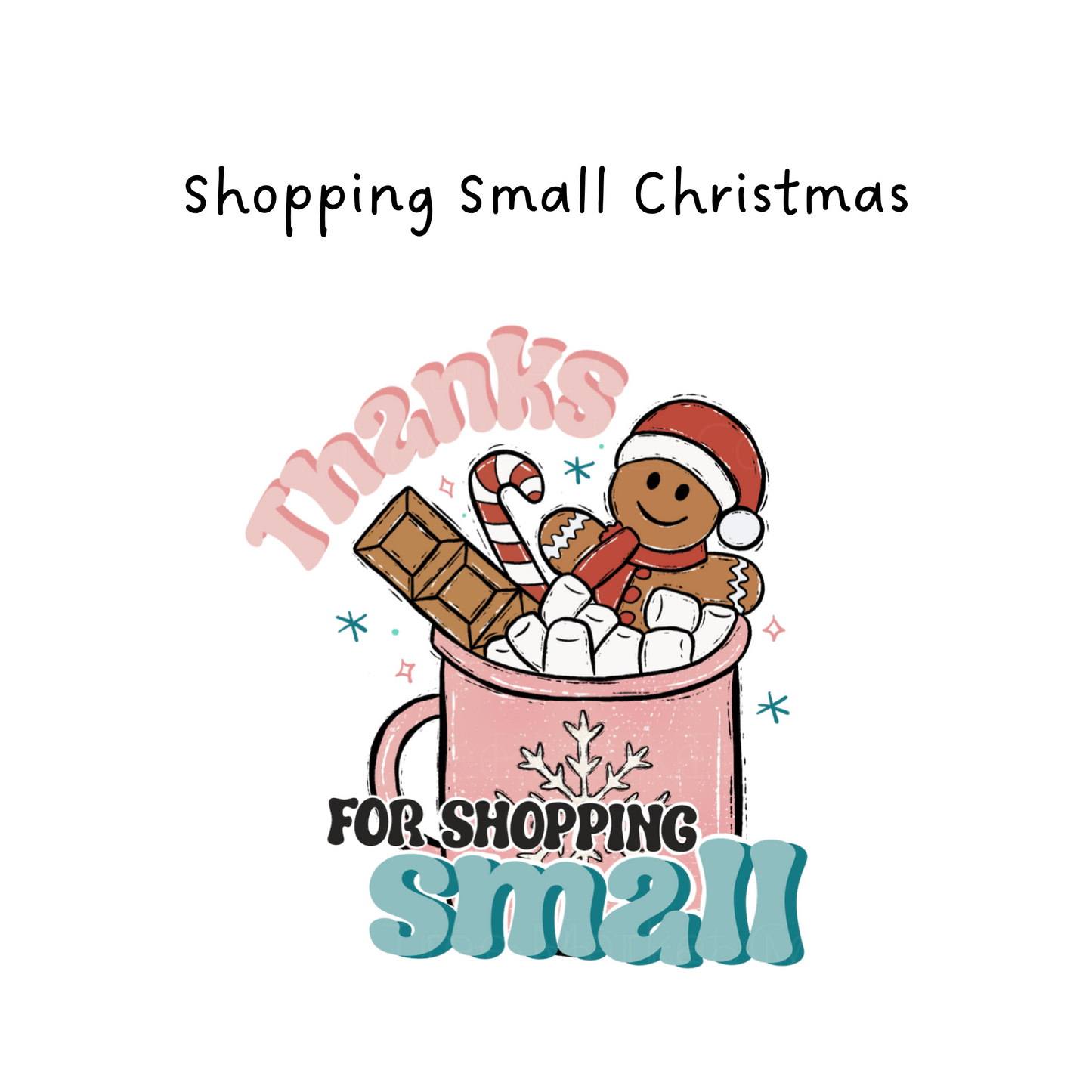 Thank you For Shopping Small Christmas Packaging Sticker