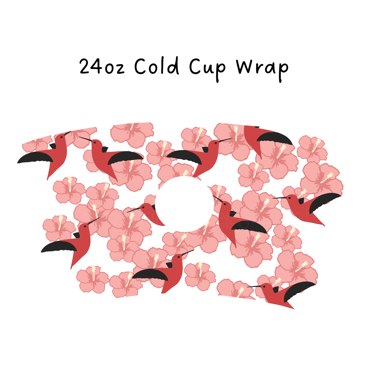 Hummingbird 24 OZ Cold Cup Wrap