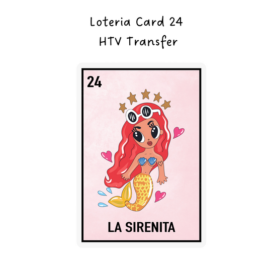 Loteria Card 24 HTV Transfer
