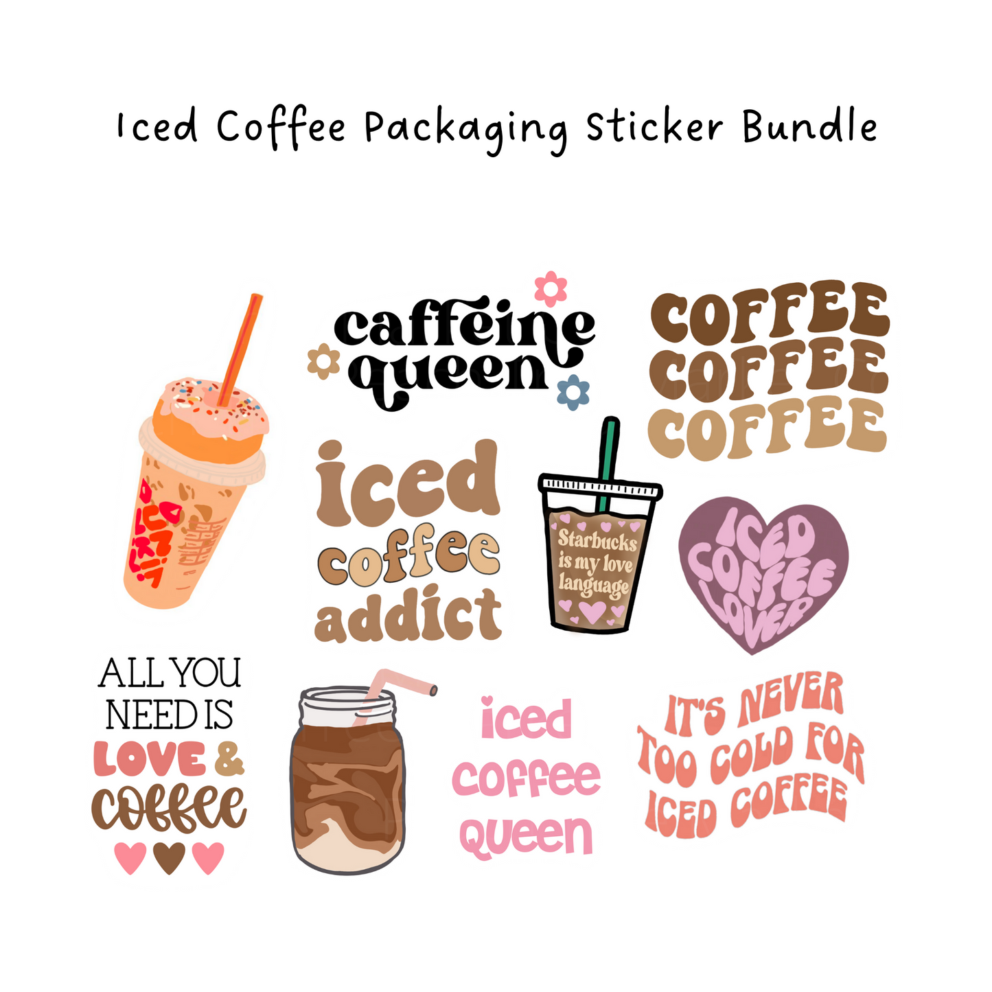 Iced Coffee Bundle Packaging Sticker
