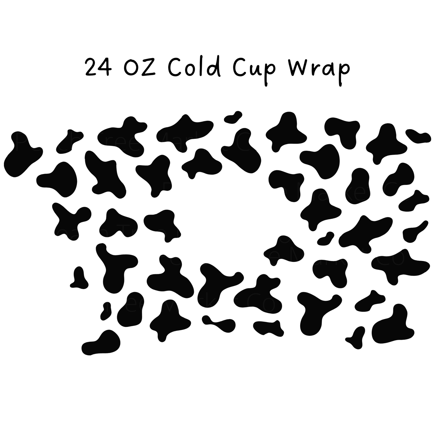 Cow Print 24 OZ Cold Cup Wrap