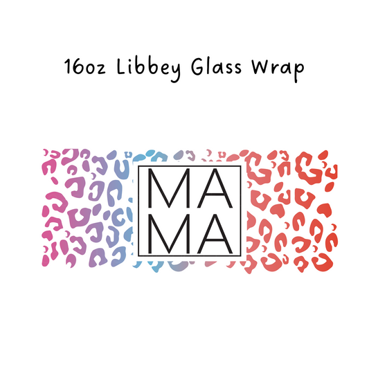 Ombre Mama 16 Oz Libbey Beer Glass Wrap