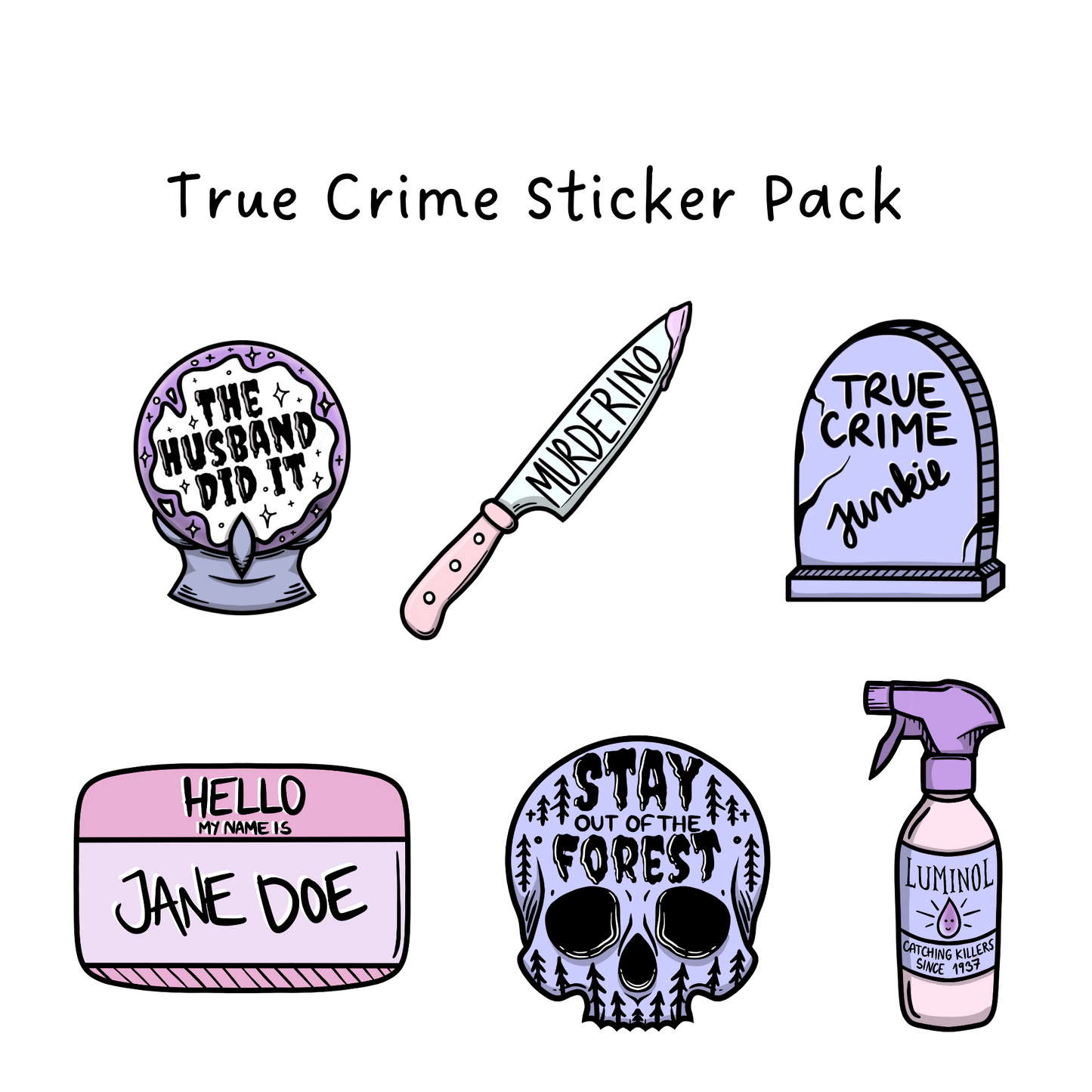 True Crime Bundle Stickers